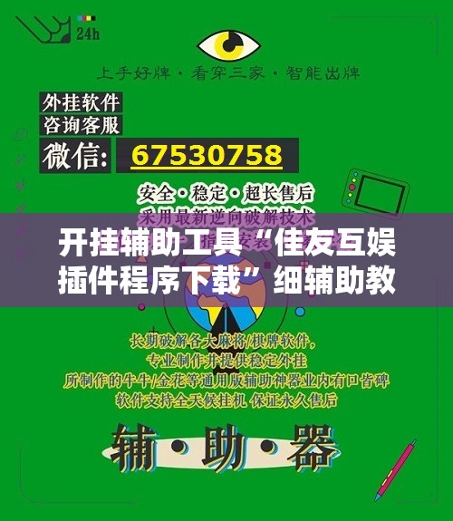 开挂辅助工具“佳友互娱插件程序下载”细辅助教程分享