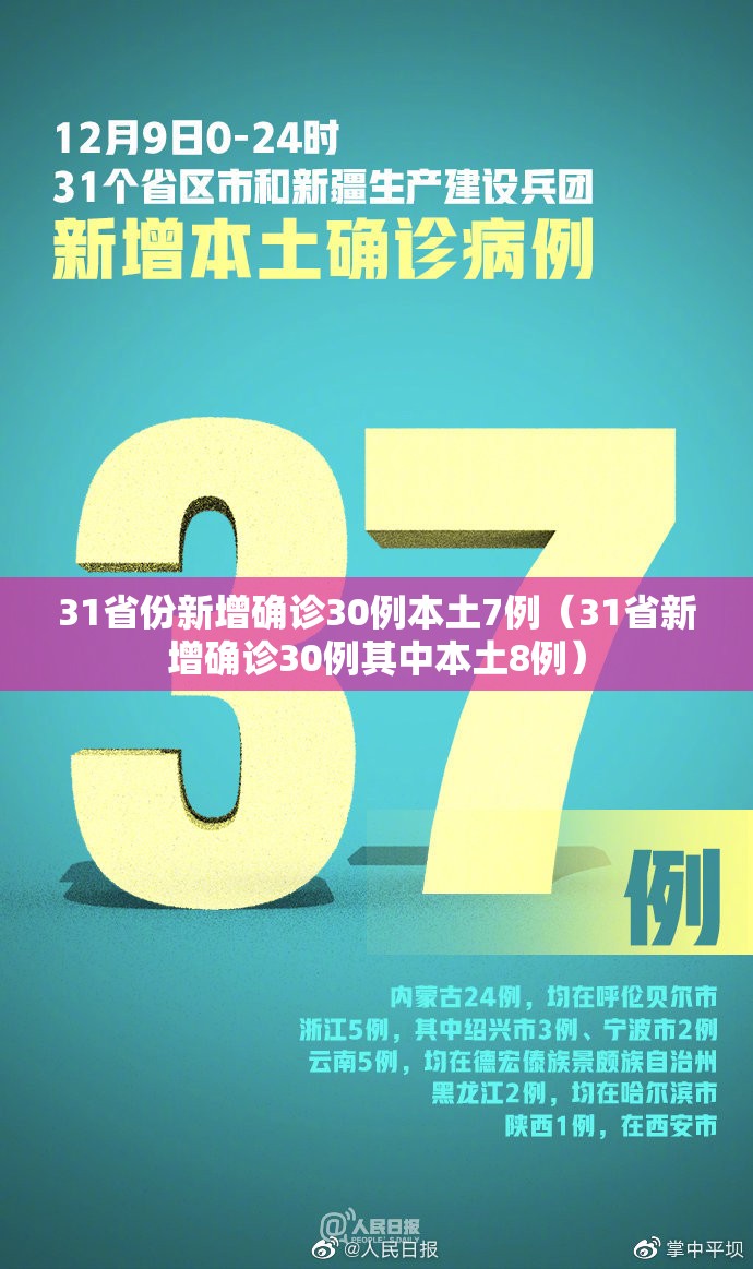 31省份新增确诊30例本土7例（31省新增确诊30例其中本土8例）
