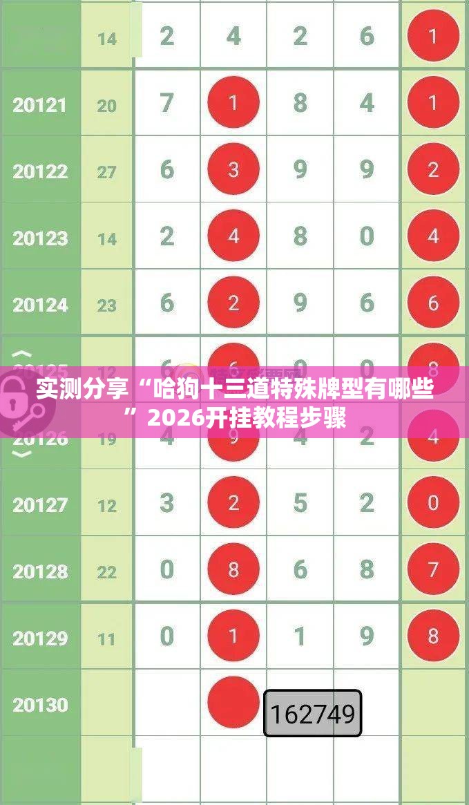 实测分享“哈狗十三道特殊牌型有哪些”2026开挂教程步骤