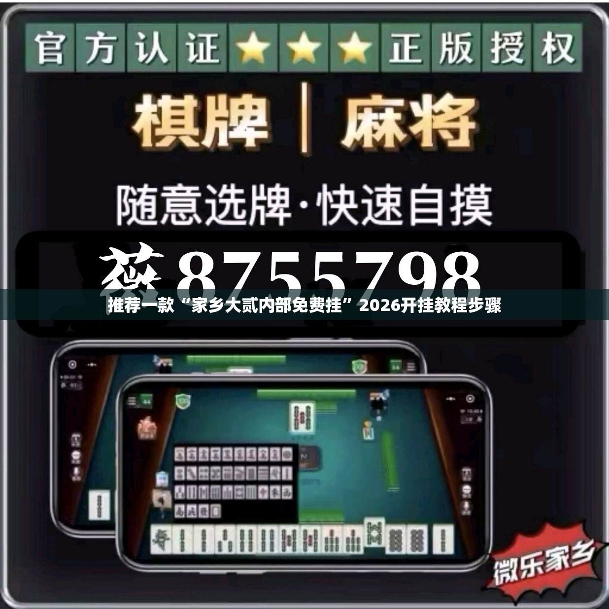 推荐一款“家乡大贰内部免费挂”2026开挂教程步骤
