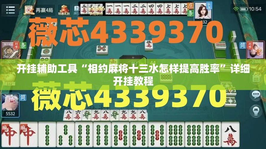 开挂辅助工具“相约麻将十三水怎样提高胜率	”详细开挂教程