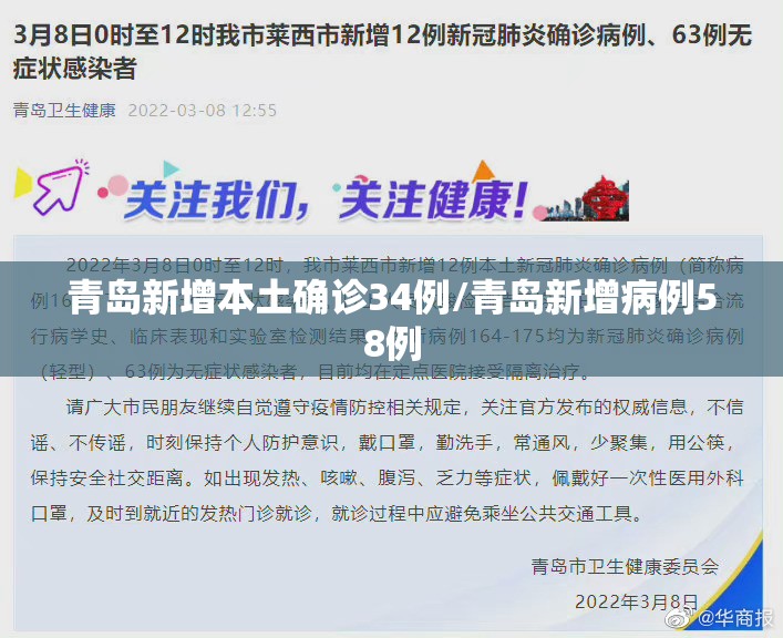 青岛新增本土确诊34例/青岛新增病例58例