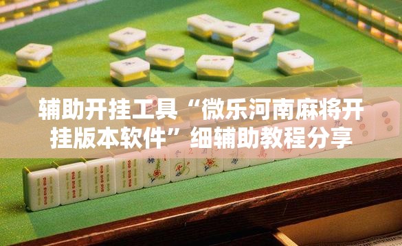 辅助开挂工具“微乐河南麻将开挂版本软件”细辅助教程分享