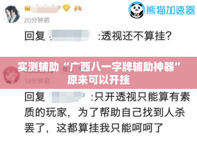 实测辅助“广西八一字牌辅助神器	”原来可以开挂