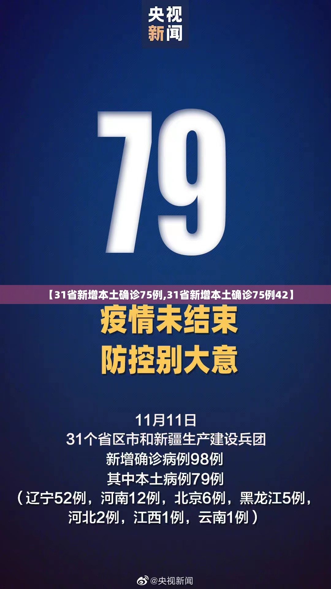 【31省新增本土确诊75例,31省新增本土确诊75例42】