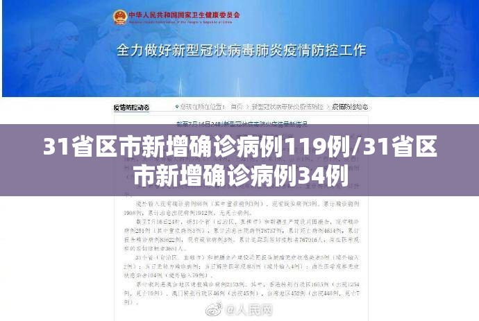 31省区市新增确诊病例119例/31省区市新增确诊病例34例