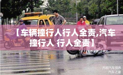 【车辆撞行人行人全责,汽车撞行人 行人全责】