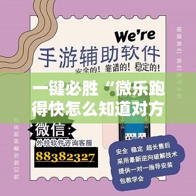 一键必胜“微乐跑得快怎么知道对方开挂”详细开挂教程