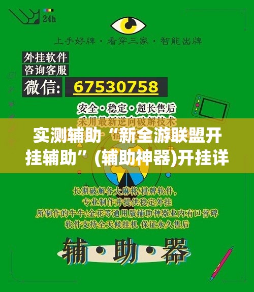 实测辅助“新全游联盟开挂辅助”(辅助神器)开挂详细教程