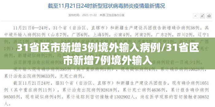 31省区市新增3例境外输入病例/31省区市新增7例境外输入