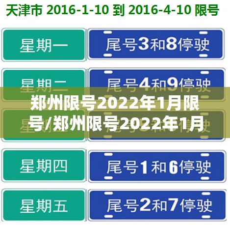 郑州限号2022年1月限号/郑州限号2022年1月限号时间