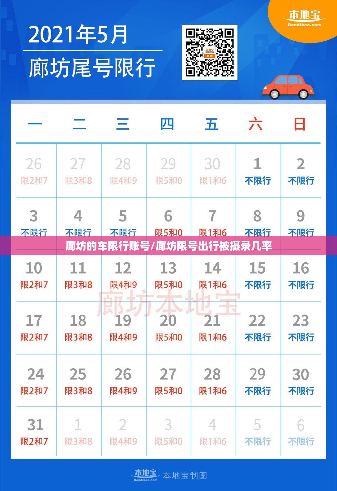 廊坊的车限行账号/廊坊限号出行被摄录几率