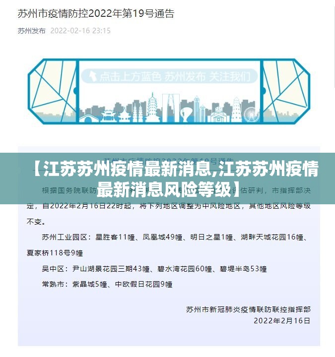 【江苏苏州疫情最新消息,江苏苏州疫情最新消息风险等级】