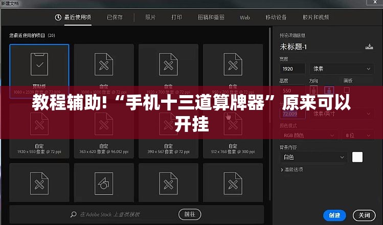 教程辅助!“手机十三道算牌器	”原来可以开挂