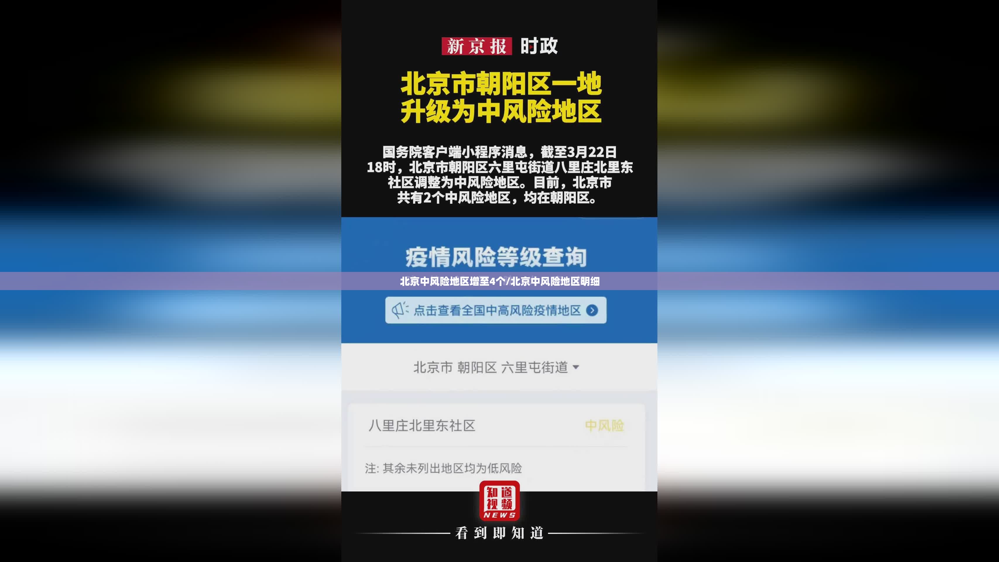 北京中风险地区增至4个/北京中风险地区明细