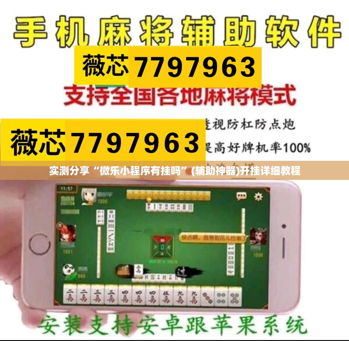 实测分享“微乐小程序有挂吗”(辅助神器)开挂详细教程