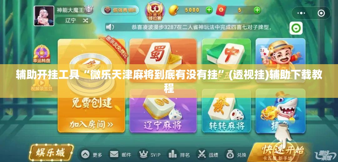辅助开挂工具“微乐天津麻将到底有没有挂”(透视挂)辅助下载教程