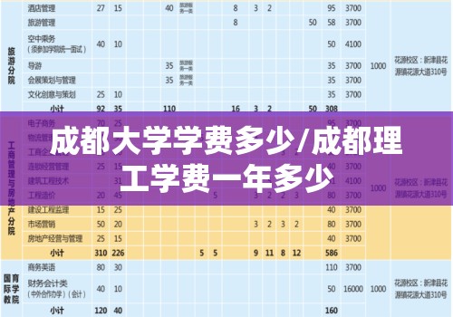成都大学学费多少/成都理工学费一年多少