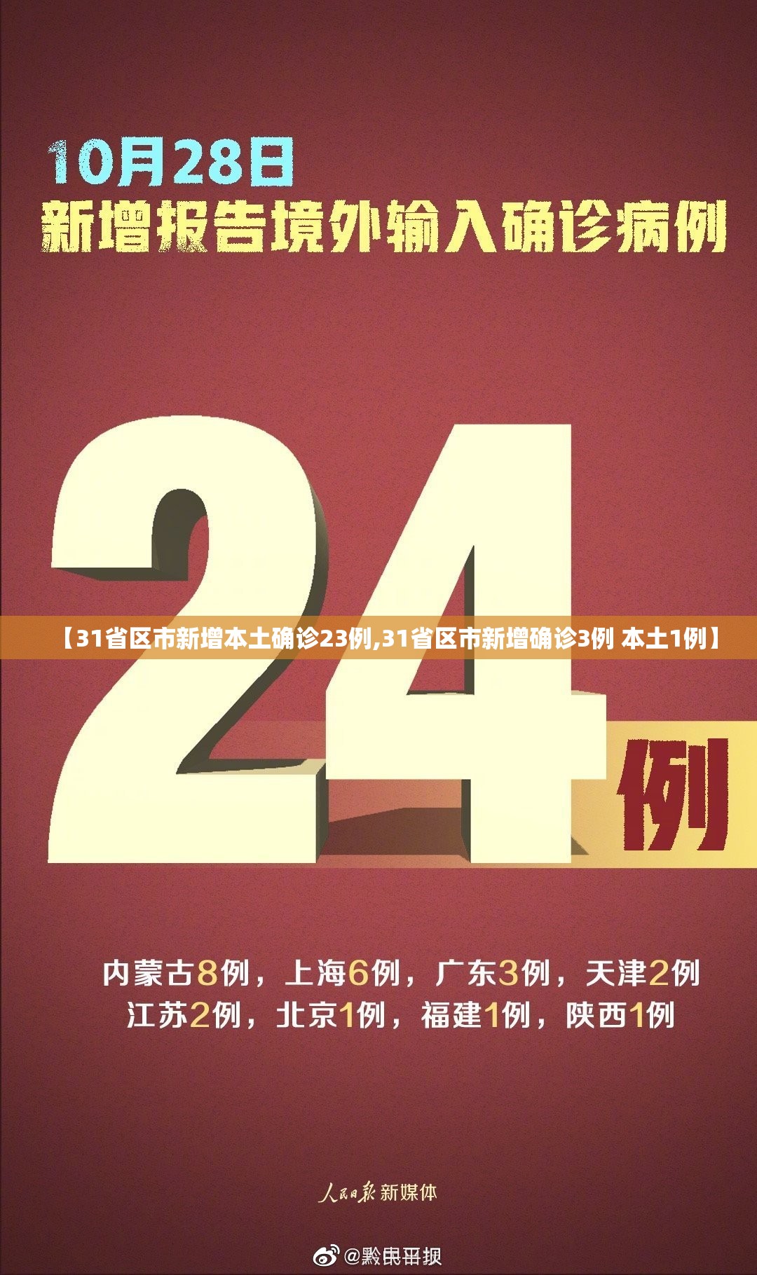 【31省区市新增本土确诊23例,31省区市新增确诊3例 本土1例】