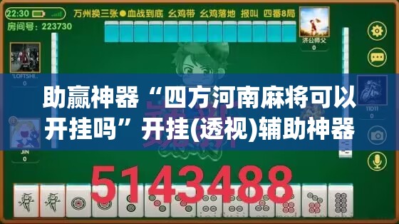 助赢神器“四方河南麻将可以开挂吗”开挂(透视)辅助神器