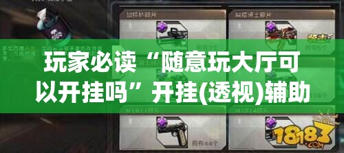 玩家必读“随意玩大厅可以开挂吗”开挂(透视)辅助教程