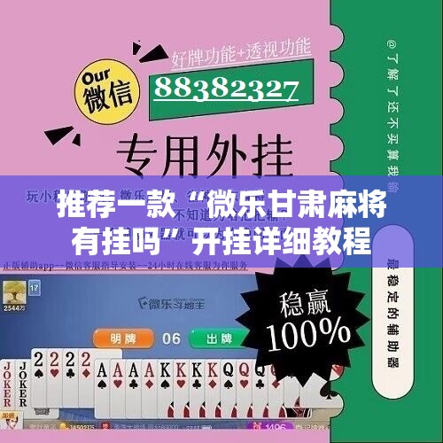 推荐一款“微乐甘肃麻将有挂吗”开挂详细教程