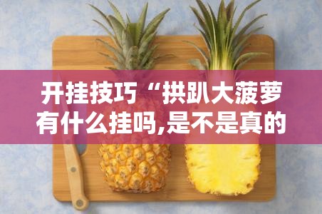 开挂技巧“拱趴大菠萝有什么挂吗,是不是真的”细辅助教程分享