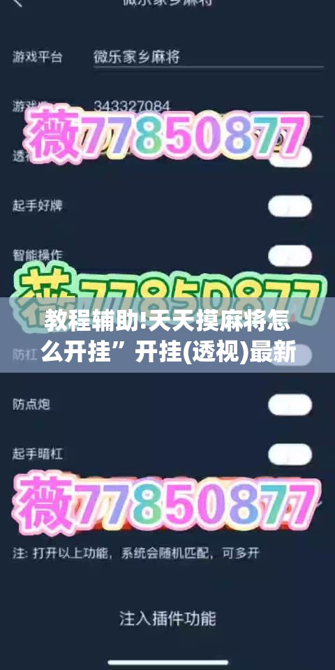 教程辅助!天天摸麻将怎么开挂”开挂(透视)最新辅助详细