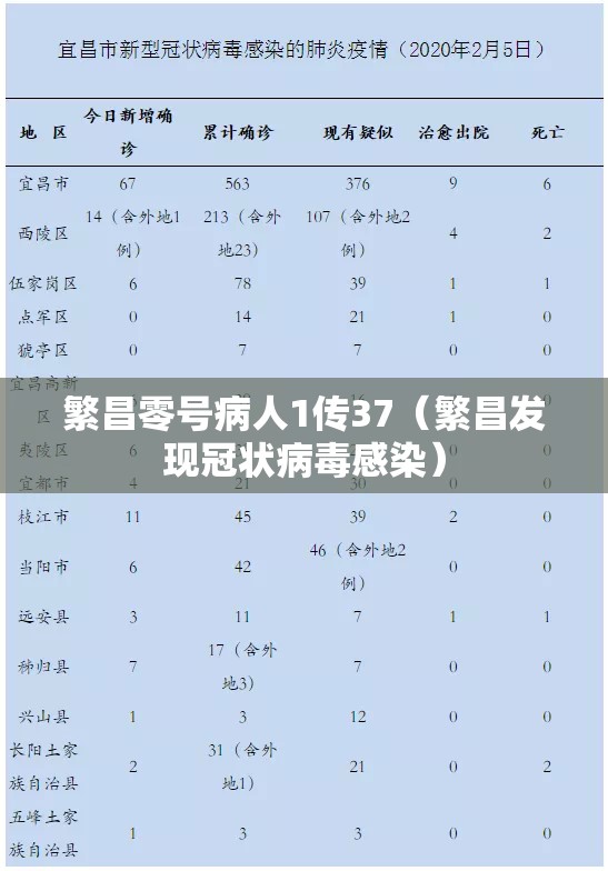 繁昌零号病人1传37（繁昌发现冠状病毒感染）