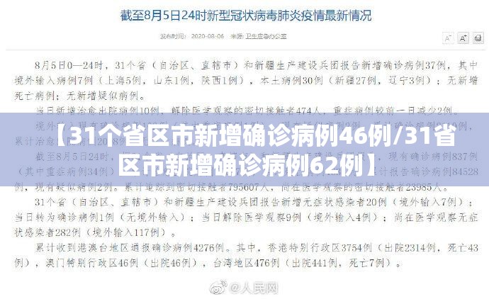 【31个省区市新增确诊病例46例/31省区市新增确诊病例62例】