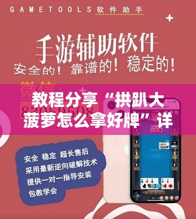 教程分享“拱趴大菠萝怎么拿好牌”详细外挂透视辅助软件教程