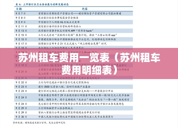苏州租车费用一览表（苏州租车费用明细表）