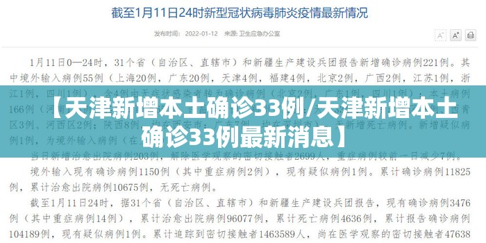 【天津新增本土确诊33例/天津新增本土确诊33例最新消息】