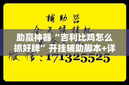 助赢神器“吉利比鸡怎么抓好牌”开挂辅助脚本+详细开挂安装教程