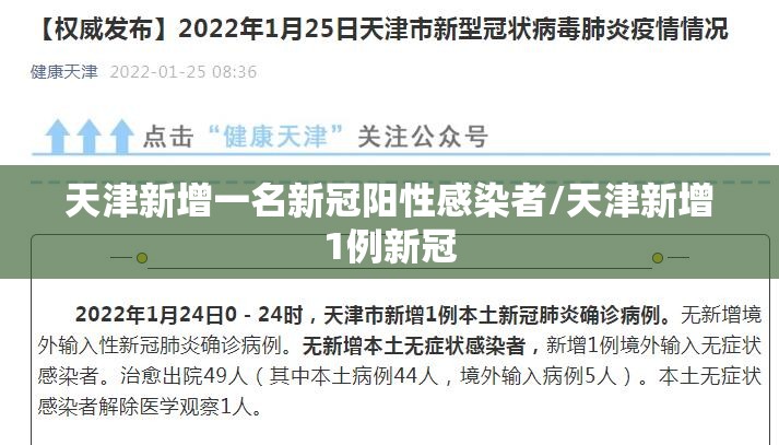 天津新增一名新冠阳性感染者/天津新增1例新冠