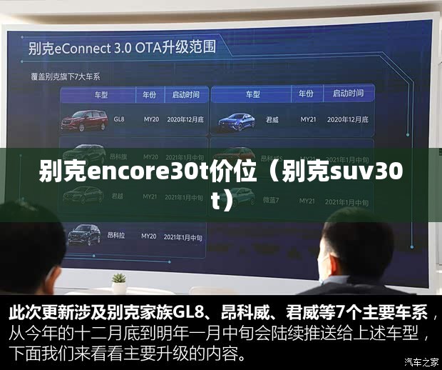 别克encore30t价位（别克suv30t）