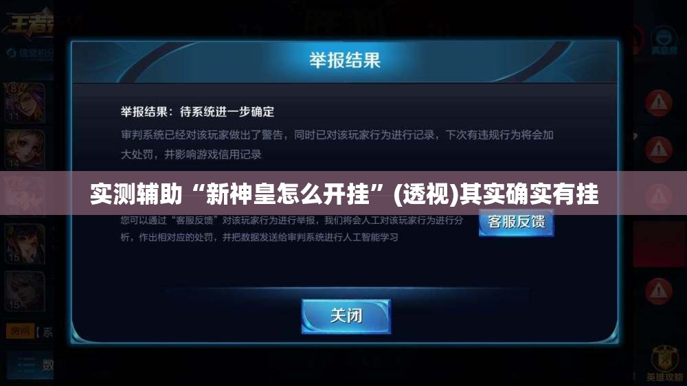 实测辅助“新神皇怎么开挂”(透视)其实确实有挂