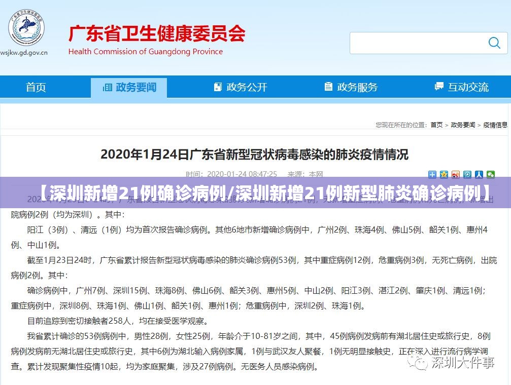 【深圳新增21例确诊病例/深圳新增21例新型肺炎确诊病例】