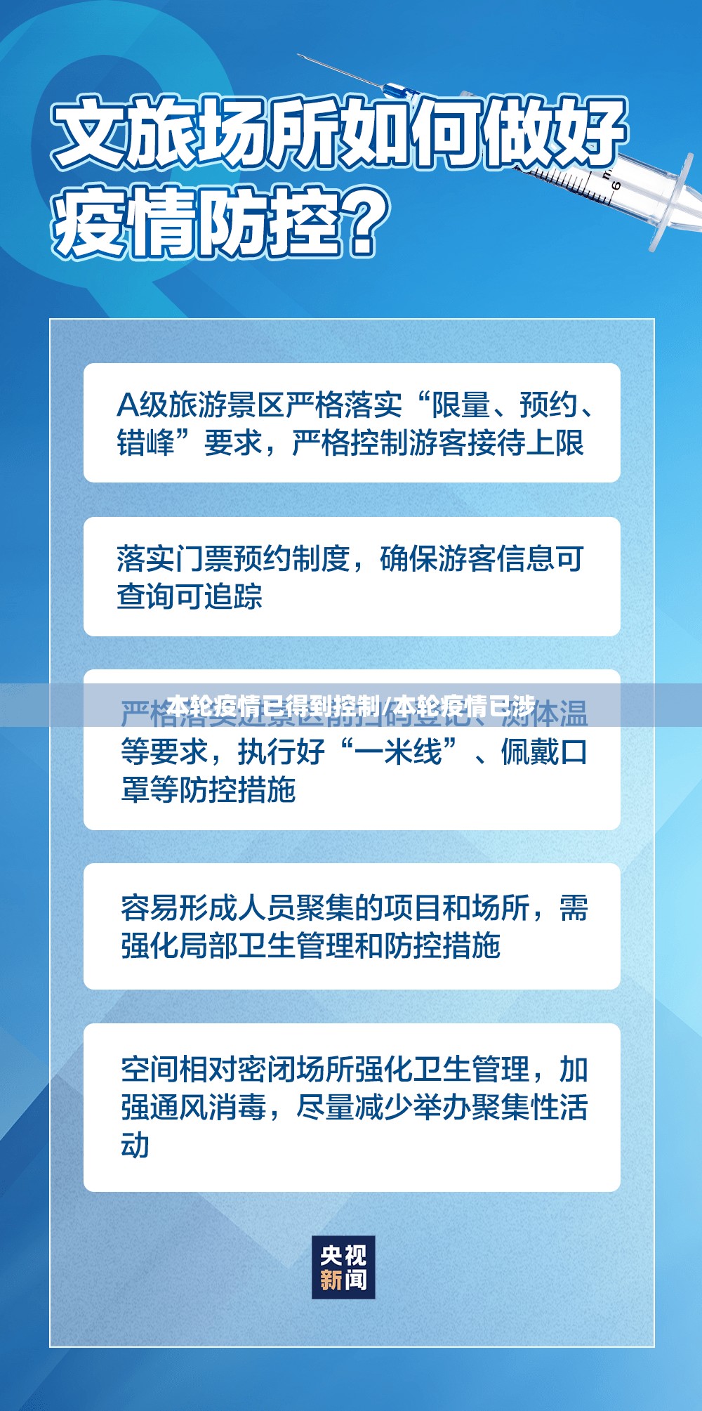 本轮疫情已得到控制/本轮疫情已涉