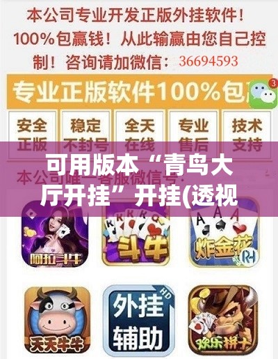 可用版本“青鸟大厅开挂”开挂(透视)辅助神器