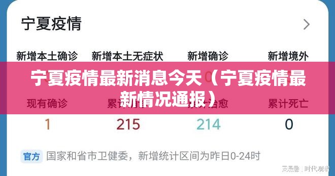 宁夏疫情最新消息今天（宁夏疫情最新情况通报）