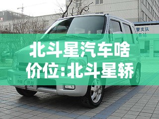 北斗星汽车啥价位:北斗星轿车费用