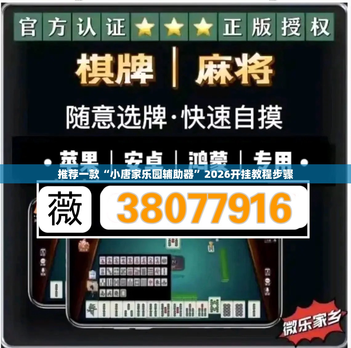 推荐一款“小唐家乐园辅助器”2026开挂教程步骤
