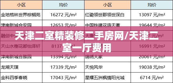 天津二室精装修二手房网/天津二室一厅费用