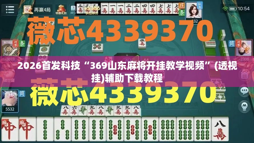2026首发科技“369山东麻将开挂教学视频”(透视挂)辅助下载教程