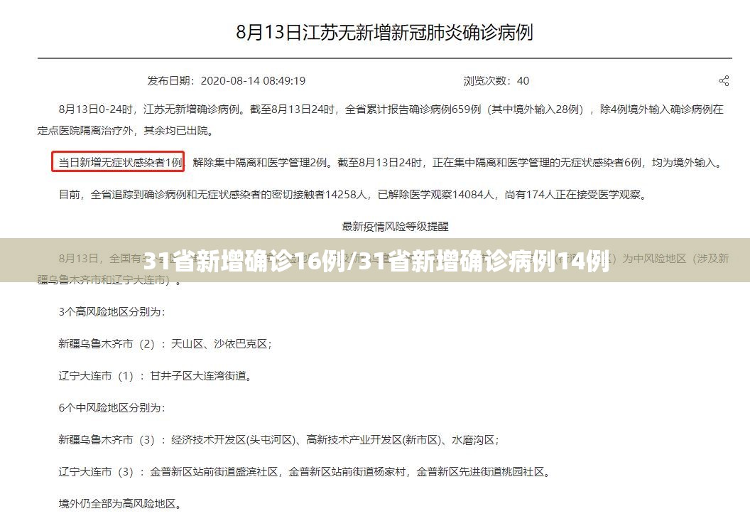 31省新增确诊16例/31省新增确诊病例14例 31省新增确诊16例/31省新增确诊病例14例