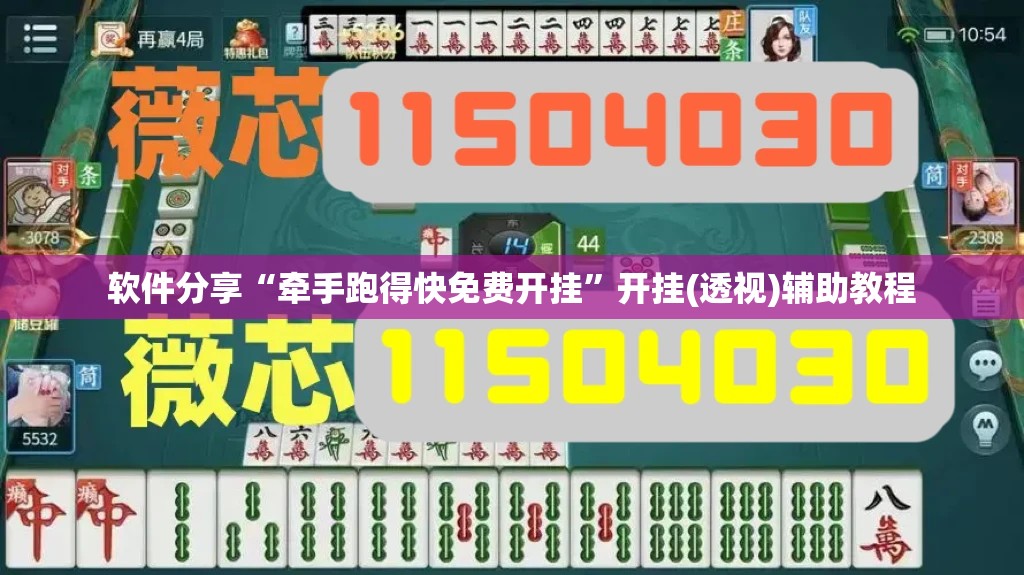 软件分享“牵手跑得快免费开挂	”开挂(透视)辅助教程