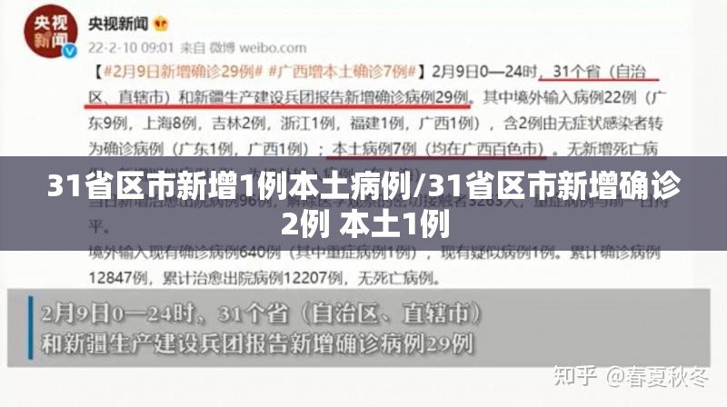31省区市新增1例本土病例/31省区市新增确诊2例 本土1例