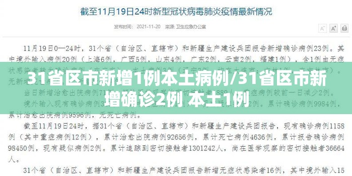 31省区市新增1例本土病例/31省区市新增确诊2例 本土1例