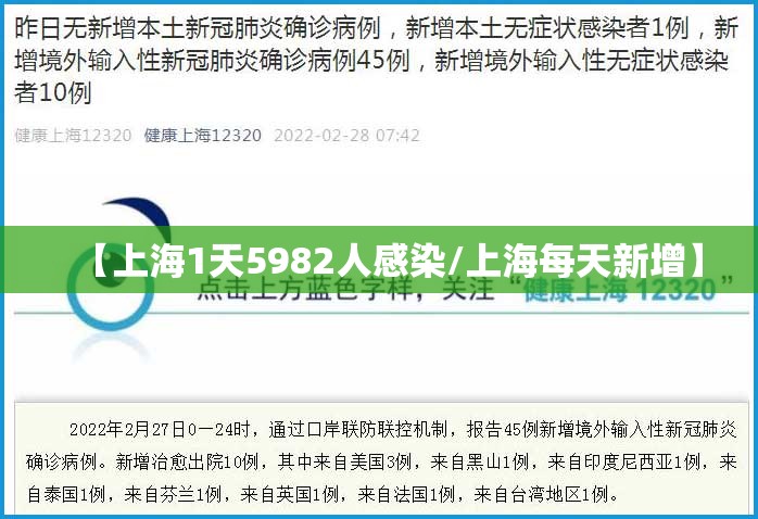 【上海1天5982人感染/上海每天新增】